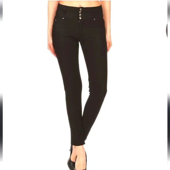 T & Y Women's High Waisted Jean Leggings - Picture 1 of 13